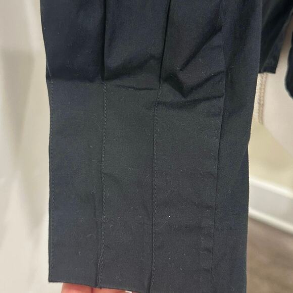 Veronica Beard Black Peplum Pintuck Structured Minimalist Office Siren Blouse - Picture 7 of 15